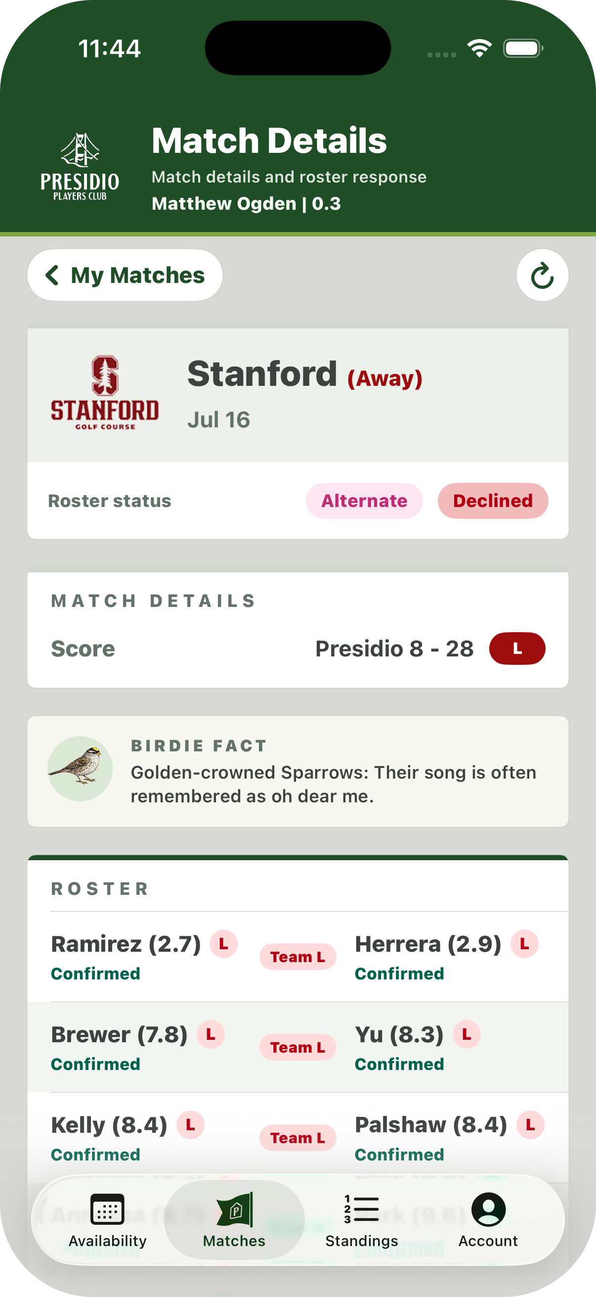 Team Match Play closing app image